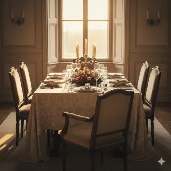 Holiday table symbolizing trauma at the holidays